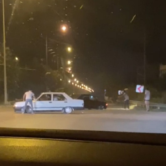 Orduda trafiği kesip drift yapan magandalar kamerada