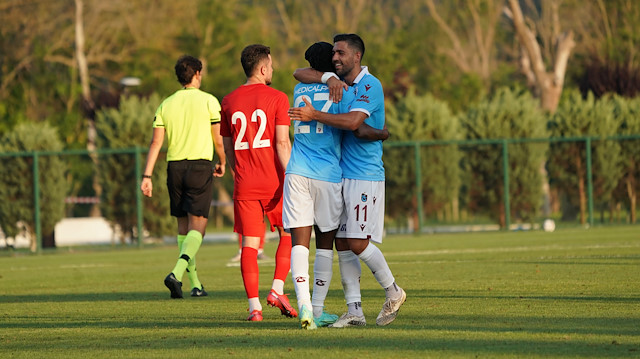 Bordo-mavililer hazırlık maçında Ümraniyespor'u 5-3 mağlup etti.