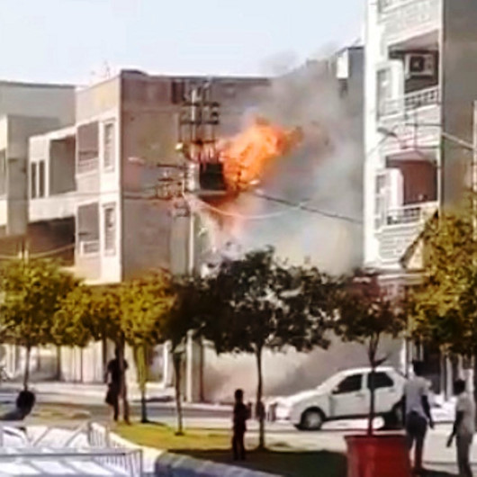Şanlıurfada patlayan elektrik trafosu korku saçtı