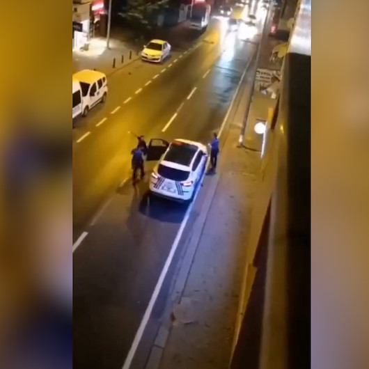 Ümraniyede bıçaklı saldırgan bacağından vurularak etkisiz hale getirildi
