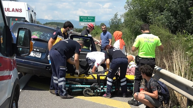 Kazada 6 kişi yaralandı.