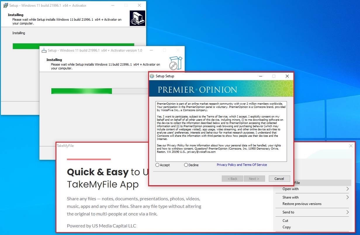 Sahte Windows 11 dosyaları, kullanıcılar için büyük tehdit oluşturuyor. 