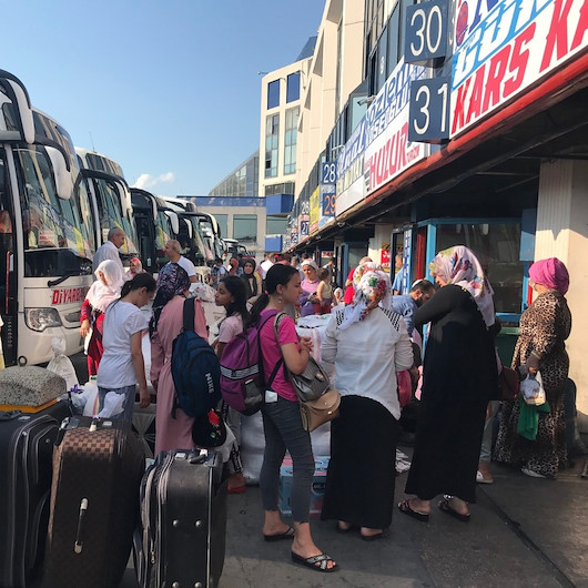 Bayram tatili dönüşü 15 Temmuz Demokrasi Otogarı doldu taştı