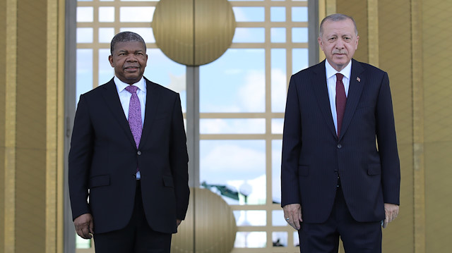 Angola Cumhurbaşkanı Joao Manuel Gonçalves Laurenço ve Cumhurbaşkanı Recep Tayyip Erdoğan.