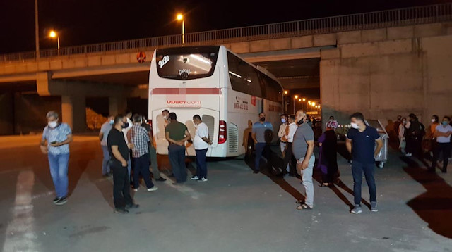 Test sonucu pozitif olan yolcu şehirlerarası otobüste yakalandı.
