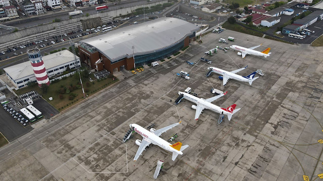 Trabzon Havalimanı iki günde 265 uçağa hizmet verdi