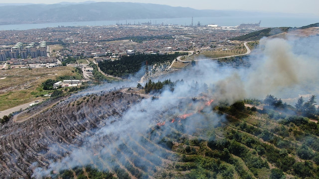 Kocaeli’nin Körfez ilçesinde dün çıkan orman yangını 1,5 saatte kontrol altına alındı.