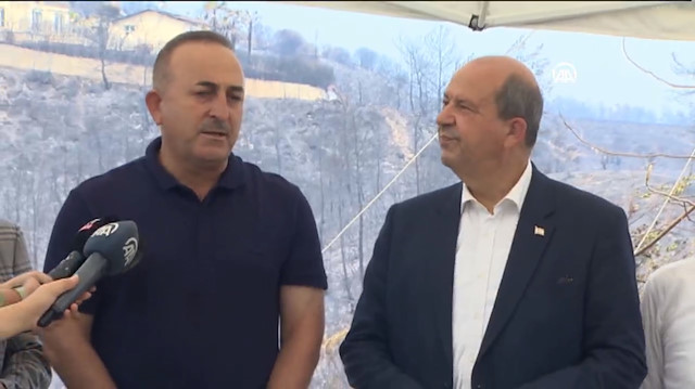 Dışişleri Bakanı Mevlüt Çavuşoğlu ve KKTC Cumhurbaşkanı Ersin Tatar açıklama yaptı.