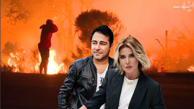 Gülben Ergen ve Atilla Taş algı peşinde: ABD'deki yangın videosunu Türkiye diye paylaştılar