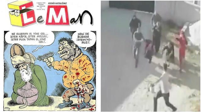 Leman dergisinin tepki çeken karikatürü ve Konya'daki aile katliamının görüntüsü