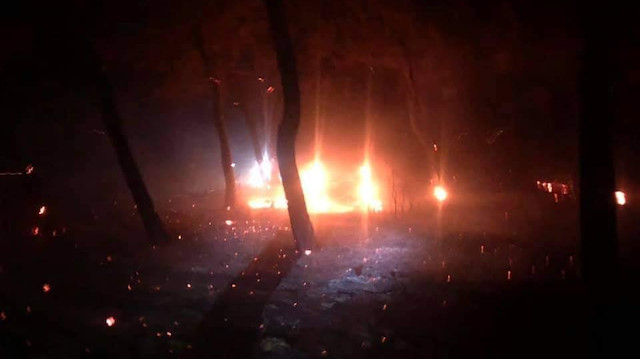 Çanakkale’nin Ezine ilçesine bağlı Tavaklı köyünde orman yangını