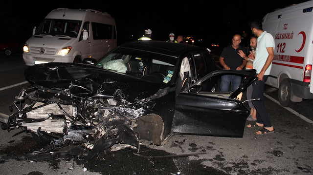 Erzincan'da kahreden kaza: 10 aylık bebek öldü yedi kişi yaralandı