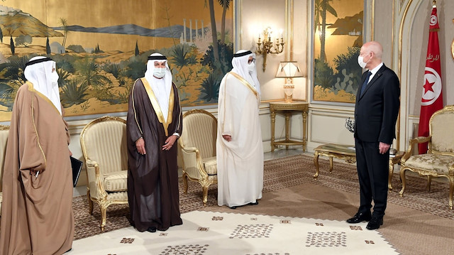 Bahreynli heyet, Tunus Cumhurbaşkanı Said’e destek ziyareti gerçekleştirdi.