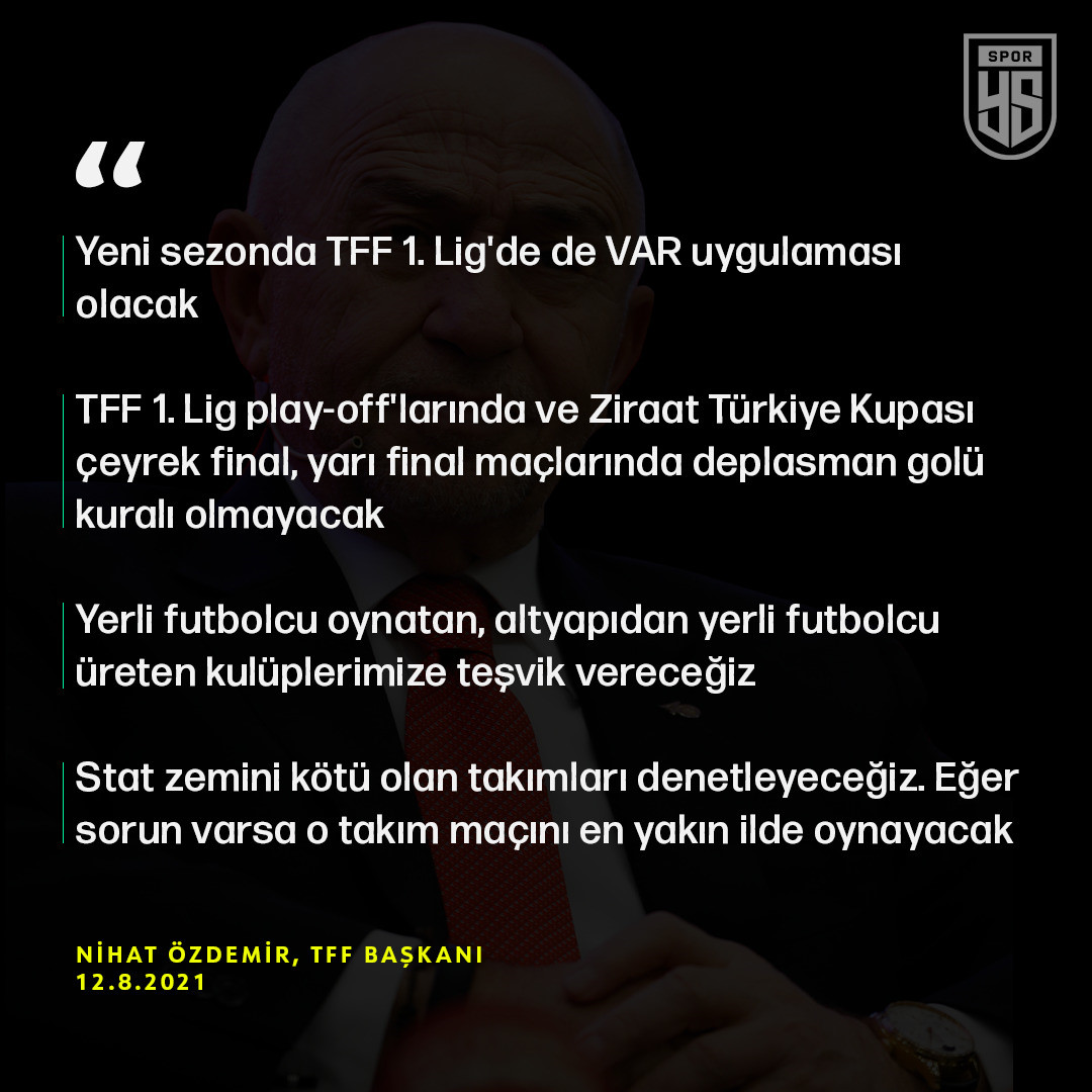 TFF Başkanı Nihat Özdemir'in açıklamalarından öne çıkanlar