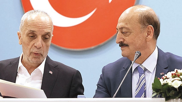 Türk-İş Genel Başkanı Ergün Atalay - Çalışma ve Sosyal Güvenlik Bakanı Vedat Bilgin