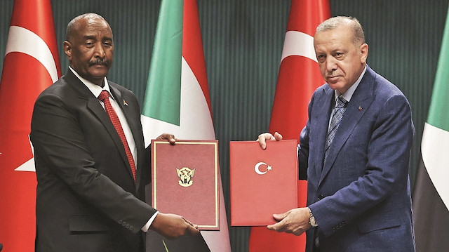 Sudan Egemenlik Konseyi Başkanı Orgeneral el-Burhan - Cumhurbaşkanı Erdoğan