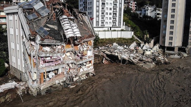 Kastamonu'nun Bozkurt ilçesinde meydana gelen sel felaketi