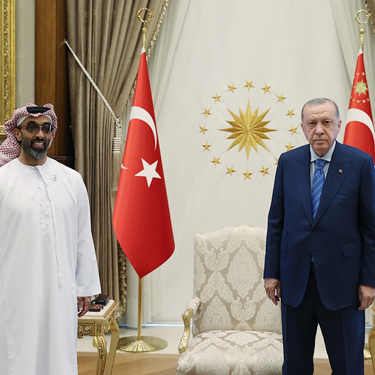 Cumhurbaşkanı Erdoğan, BAE Ulusal Güvenlik Danışmanını kabul etti