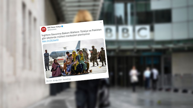 BBC'nin sildiği tweeti.