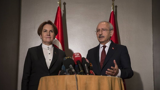 İYİ Parti Genel Başkanı Meral Akşener ve CHP Genel Başkanı Kemal Kılıçdaroğlu