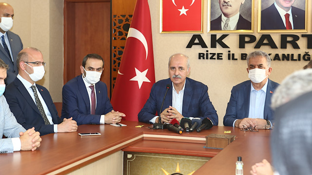 AK Parti Genel Başkanvekili Numan Kurtulmuş başkanlığındaki heyet Rize'de.
