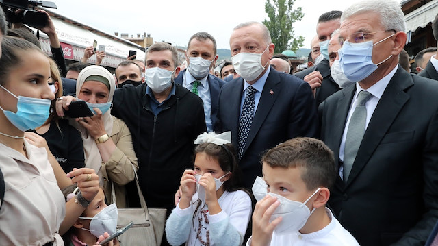 Cumhurbaşkanı Erdoğan’a Saraybosna’da yoğun ilgi