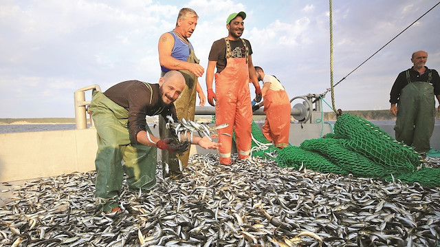 Deniz özlemini gideren balıkçılar, sezonun ilk balıklarını tuttu.