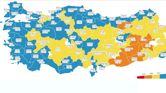 İstanbul aşılama haritasında maviye dönmüştü.