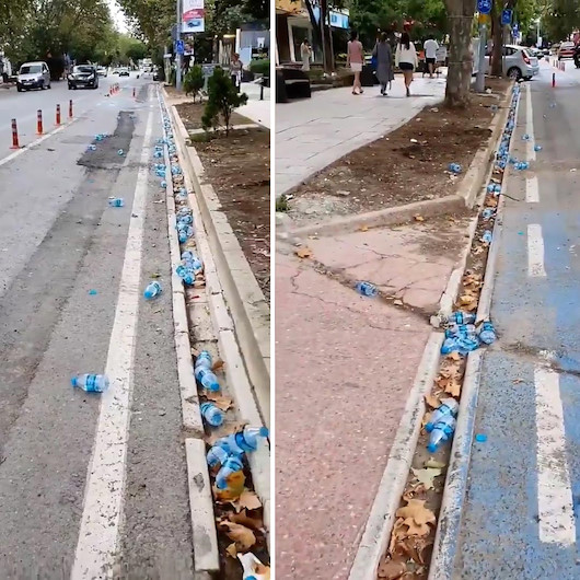Bağdat Caddesindeki kirlilik vatandaşın cep telefonu kamerasına yansıdı