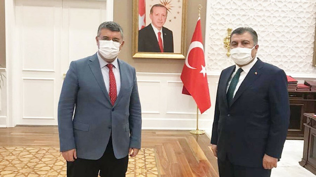 Mehmet Acet ve Sağlık Bakanı Fahrettin Koca