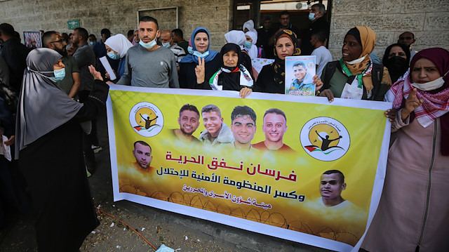 Filistinli tutukluların serbest bırakılması için yapılan gösteri