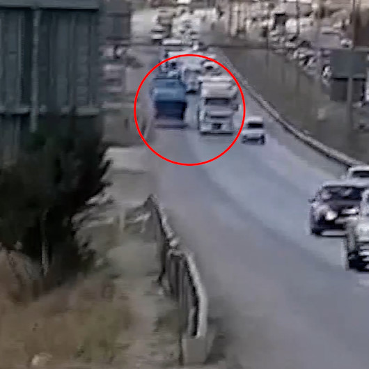 Kırıkkalede ters yöne giren tır sürücüsü trafiği tehlikeye attı