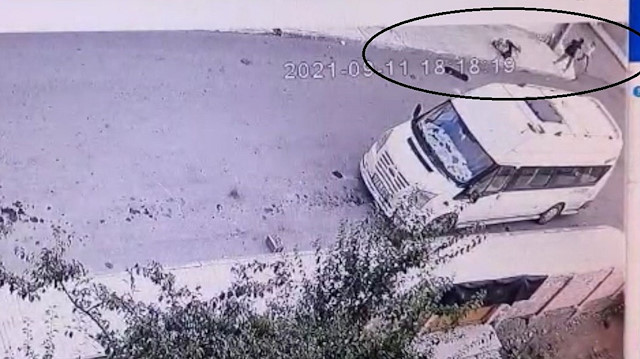 O anlar güvenlik kamerasına yansıdı.