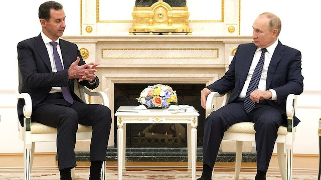 Rusya Devlet Başkanı Vladimir Putin ile Suriye rejimi Devlet Başkanı Beşar Esed, dün Rusya’nın başkenti Moskova’da Kremlin Sarayı’nda görüştü.