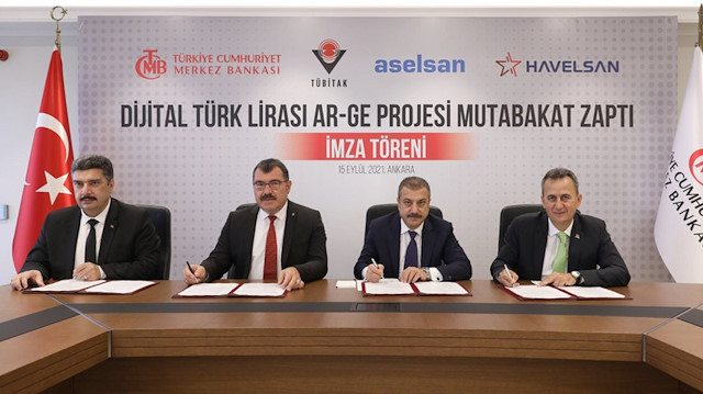 Merkez Bankası, proje için ASELSAN, HAVELSAN ve TÜBİTAK ile imzaları attı.
