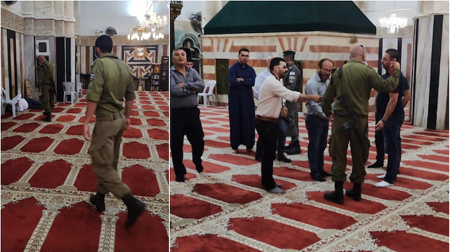 İşgalci İsrail güçleri camiye ayakkabıyla girip ibadet edenleri dışarı çıkardı