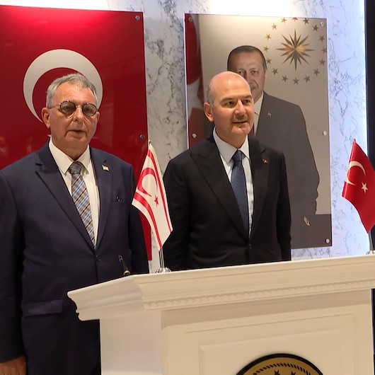 Bakan Soylu KKTC İçişleri Bakanı Kutlu Evren ile görüştü