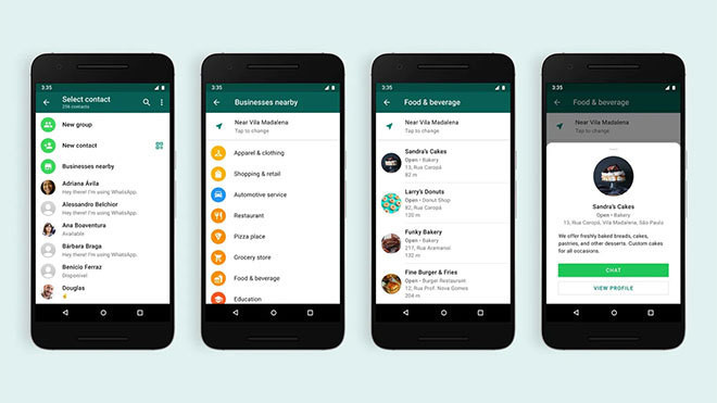 Böylece kullanıcılar WhatsApp üzerinden şirket ve yerel işletmeleri bulabilecekler.