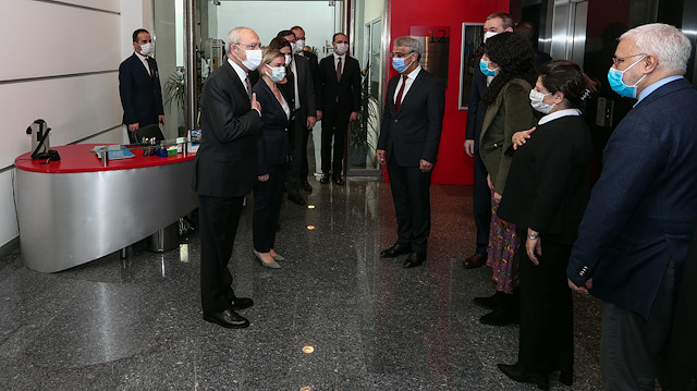 ​CHP Genel Başkanı Kemal Kılıçdaroğlu ve HDP'li heyetin görüşmesi.