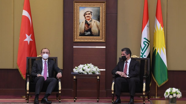 وزير التجارة التركي يلتقي رئيس وزراء إقليم شمالي العراق