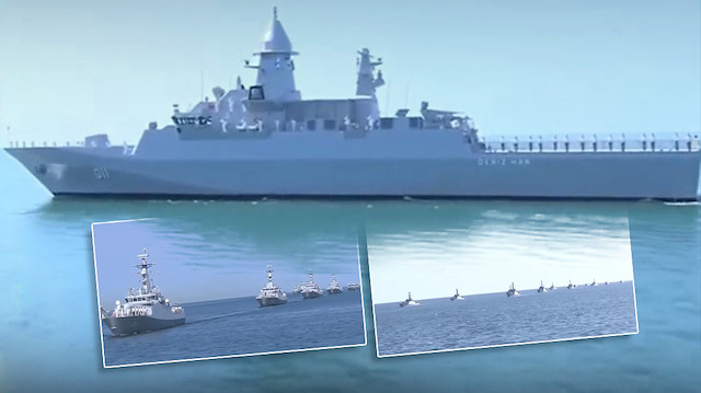 Türk şirketlerin ürettiği savaş gemisi ve botlar Türkmenistan'da gövde gösterisi yaptı.