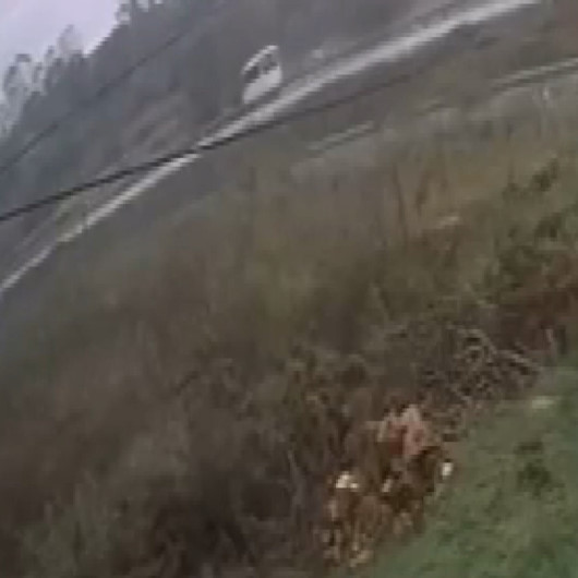 Bartın Belediye Başkan Yardımcısı Ahmet Kömeç ve bir kişinin öldüğü kaza anı güvenlik kamerasında