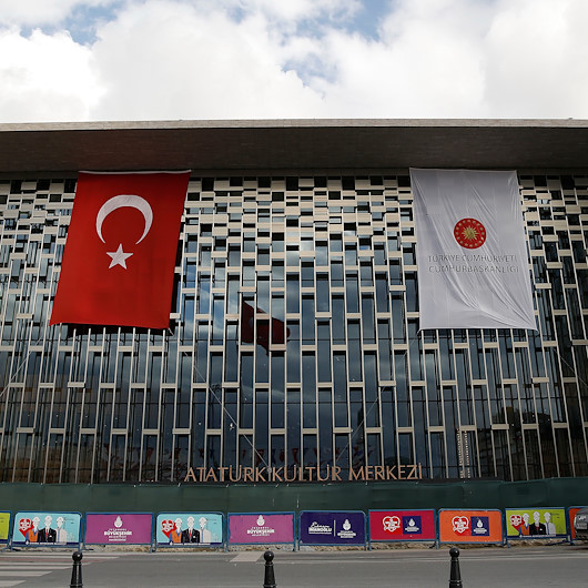 Taksimdeki Atatürk Kültür Merkezinin son hali görüntülendi