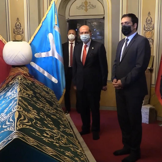 KKTC Cumhurbaşkanı Ersin Tatardan Ertuğrul Gazi Türbesine ziyaret