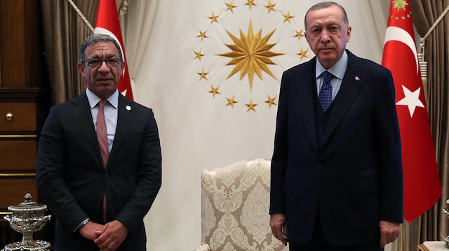 Cumhurbaşkanı Erdoğan, PAB Başkanı Pacheco'yu Külliye'de ağırladı.  