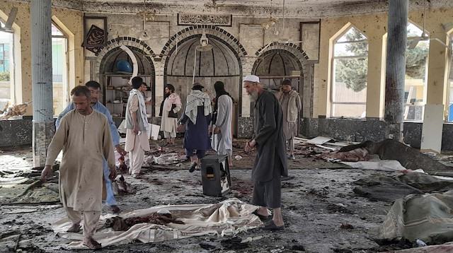 Afganistan'da Şii camisine düzenlenen intihar saldırısında 46 kişi öldü