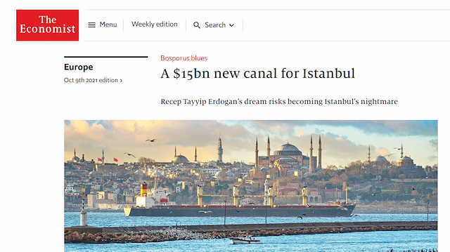 Economist'in Kanal İstanbul'u hedef alan haberi