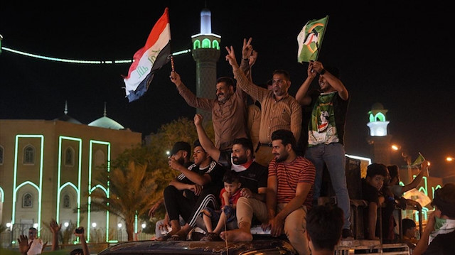 Irak'ta seçim sonucu kutlamaları.