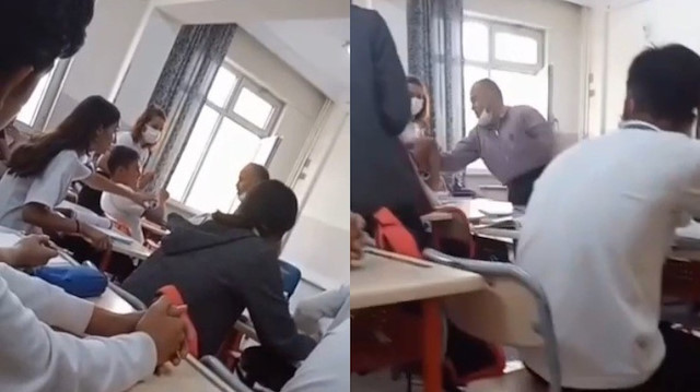 Gaziantep'te sınıfın ortasında öğrencisini tokatlayan öğretmen açığa alındı.
