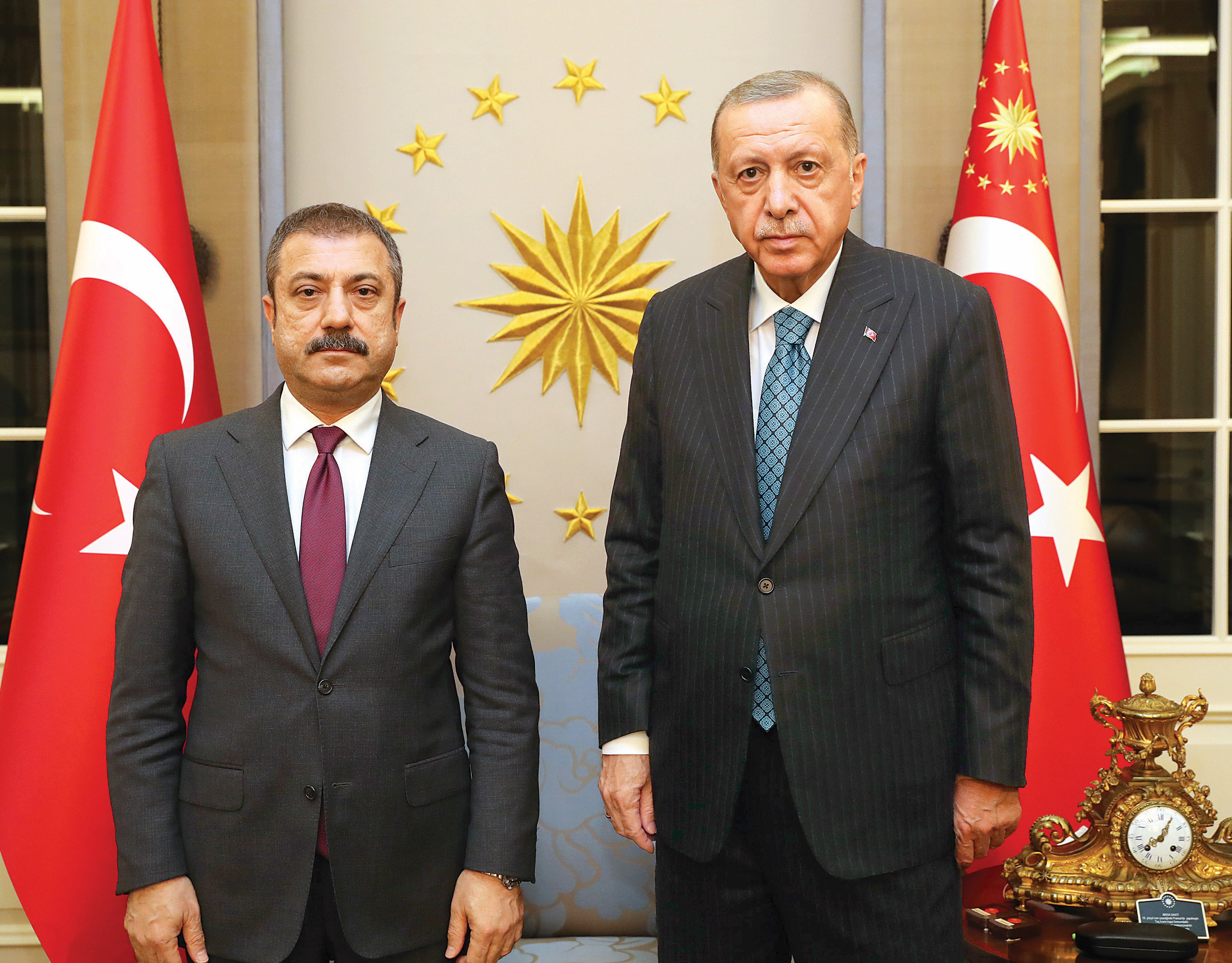 Cumhurbaşkanı Erdoğan, Çankaya Köşkü’nde Merkez Bankası Başkanı Şahap Kavcıoğlu’nu kabul etti.